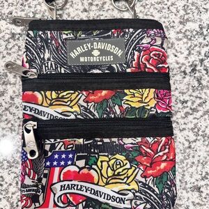 Harley-Davidson Multicolor Floral Pouch